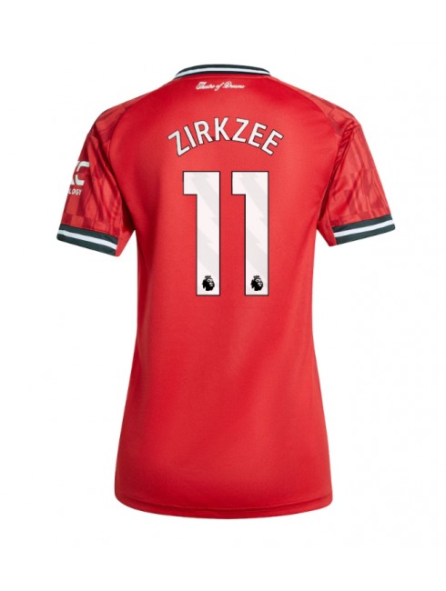 Zenske Futbalové oblečenie Manchester United Joshua Zirkzee #11 2025-26 Krátky Rukáv - Domáci Zenske Futbalové oblečenie Manchester United Joshua Zirkzee #11 2025-26 Krátky Rukáv - Domáci